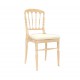  Chaise Napoleon III Bois Vernis assise Blanche