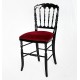  VENTE : Chaise Napoleon III Noire assise rouge