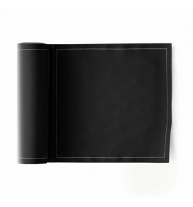 Serviettes cocktail Noire coton non tissé 20x20 cm