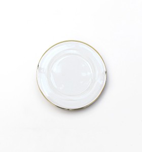 location Assiette cocktail en verre Filet Or
