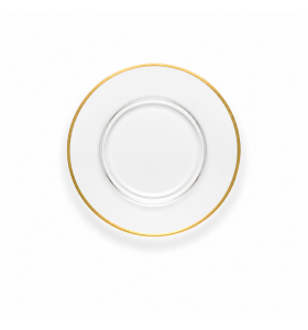 Assiette cocktail en verre Filet Or 