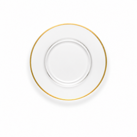 Assiette cocktail en verre Filet Or 