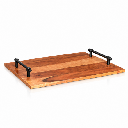 Grand Plateau en Bois avec poignées