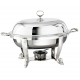  Chafing Dish ovale Argent 47x30 cm (Bac Gasto inclus)