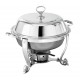  Chafing Dish rond Argent Ø31cm  (Bac Gasto inclus)