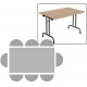  Table 150x100 : 6/8 personnes